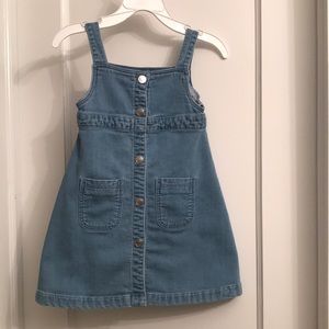 Adorable Petit Bateau 4T toddler girl denim dress. New without tags.